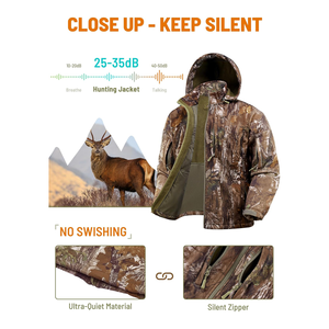 Veste de chasse pour hommes, vêtements de chasse, veste de chasse camouflage, respirante et imperméable - Product Image 3