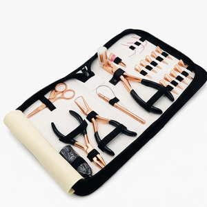 Kit complet d'outils pour extensions de cheveux avec pinces durables et accessoires pratiques pour une installation facile et des services de coiffure - Product Image 1