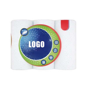 Papier essuie-tout recyclé en gros, 3 plis, rouleau de papier essuie-tout commercial, fabricant de papier essuie-tout de haute qualité - Product Image 3