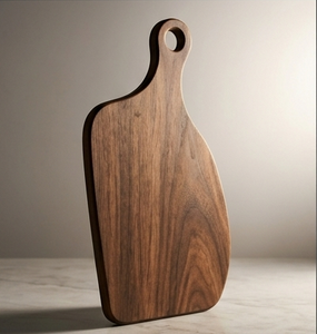 Planche de service asymétrique de luxe en bois de manguier, planche à découper au design moderne, plateau à fromage élégant, décoration de cuisine - Product Image 2