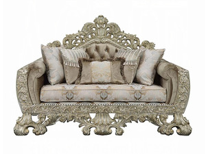 Sofá Chesterfield de Lujo Real de Madera de Teca Sólida, Estilo Moderno de Mediados de Siglo, 6 Plazas, Cuero PU Tallado, Ecológico, para Apartamento o Centro Comercial - Product Image 3