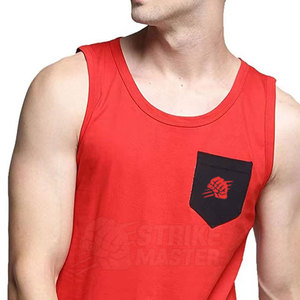เสื้อกล้ามถักนิตติ้งผ้าฝ้าย 100% สวมใส่สบายสำหรับผู้ชาย เหมาะสำหรับออกกำลังกายและไลฟ์สไตล์แอคทีฟ ระบายอากาศได้ดี ไม่มีแขน - Product Image 3