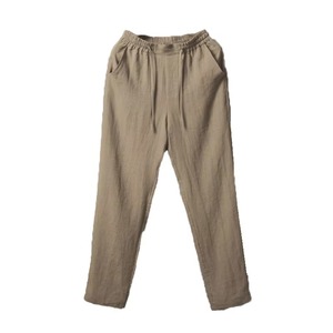 Pantalon en lin pour homme, coupe droite, taille élastique, cordon de serrage, décontracté, léger, respirant, avec poches latérales - Product Image 2