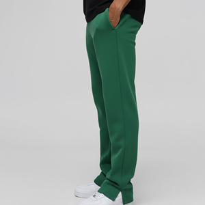 <b>Top</b> Trending Men's Green Cotton Lightweight Street Style Sweatpants Elastic Waist Side Pockets Casual Jogger Pants - Product Image 2