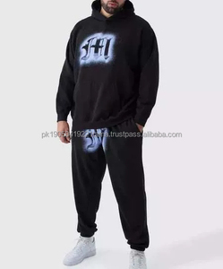 Conjunto Deportivo Personalizado de Alta Calidad, Lavado Ácido, Corte Regular, Transpirable, Estilo Urbano, 100% Algodón, Sudadera con Capucha Vintage, Pantalones Deportivos - Product Image 5