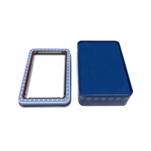Custom Printed Rectangular Tinplate Box Airtight Metal <b>Tin</b> Container with Window for <b>Tea</b> Gift Packaging - Product Image 6