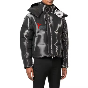 New Latest Fashion Custom High Quality Men <b>Cropped</b> <b>Puffer</b> <b>Jacket</b> for Men Outdoor Winter Windbreaker Metal Down <b>Jacket</b> For Unisex - Product Image 1