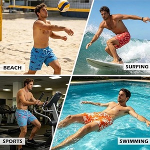 กางเกงว่ายน้ำชายหาดลำลองแบบกำหนดเอง กางเกงว่ายน้ำแห้งเร็วเป็นมิตรกับสิ่งแวดล้อม กางเกงว่ายน้ำผู้ชายแบบกำหนดเอง OEM - Product Image 3