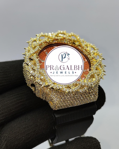 นาฬิกาเพชรประดับเพชรโมอิสซาไนต์ ขอบหน้าปัดหรูหรา สายยางสแตนเลส - Product Image 4