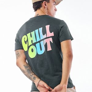 Camisetas de Hombre de Algodón Supima de 250 GSM, Camiseta con Estampado Gráfico 3D Personalizado, Manga Corta, Cuello Redondo, 100% Algodón Grueso - Product Image 4