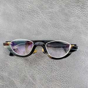Round Eyeglasses <b>Black</b> <b>Frame</b> with <b>Gold</b> Accents Craft Style Handmade Adjustable Design Eco-Friendly Buffalo Horn Material - Product Image 6