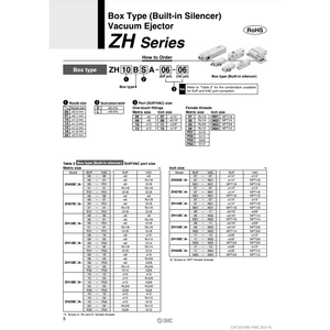 รุ่นเครื่องเป่าสุญญากาศระบบนิวเมติก SMC ZH10BSA-01-01ชิ้นส่วนนิวเมติกส์ - Product Image 2