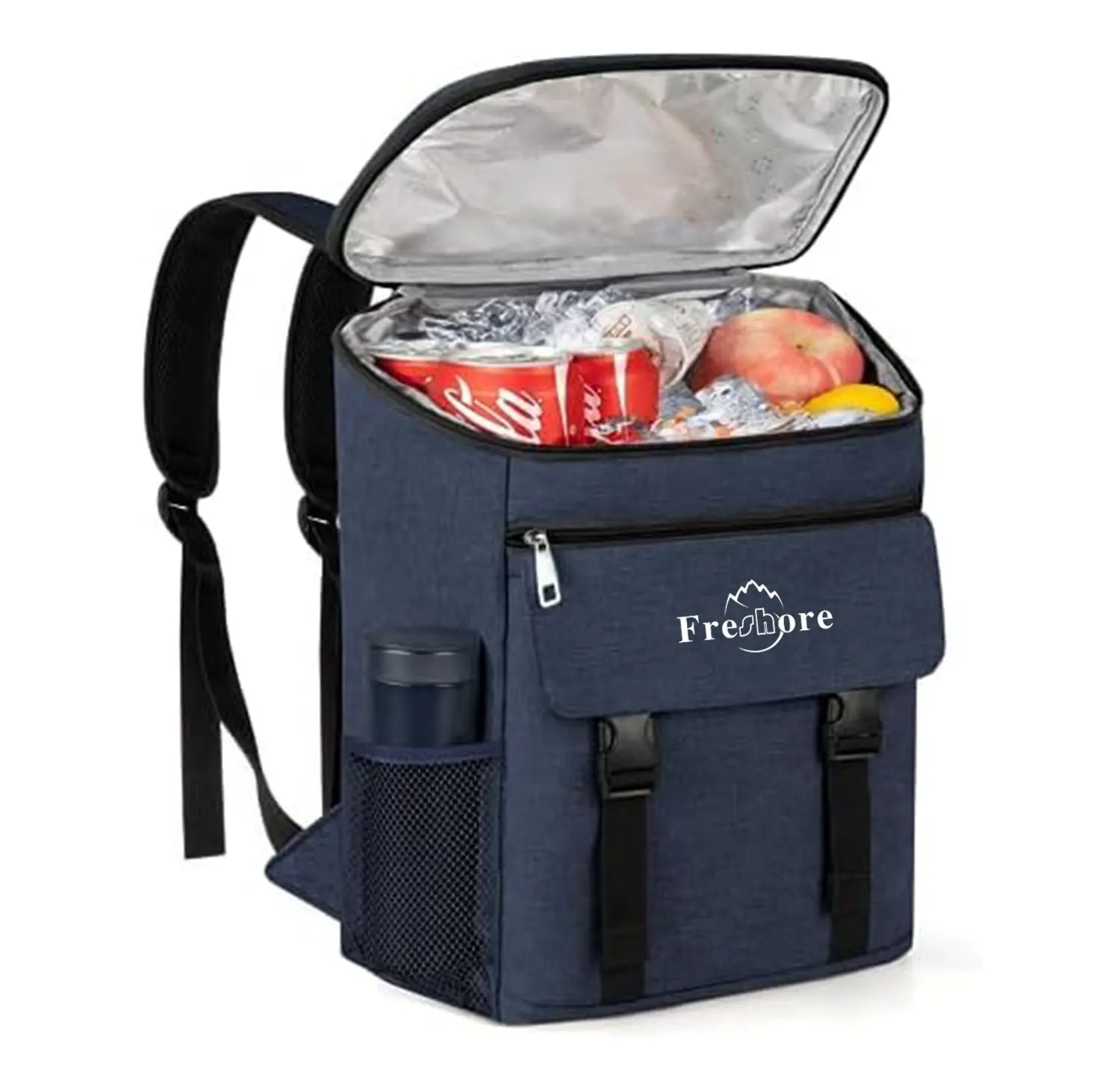 Seyahat plaj pikniği için özel yalıtımlı sızdırmaz soğutucu sırt çantası hafif sırt çantası soğutucu