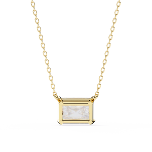 Collar con Colgante Minimalista de Oro Sólido de 14K con Diamante de Laboratorio de 2 CT, Corte Radiante, Certificado IGI, para Mujer, Regalo para Fiestas - Product Image 3