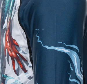 Wholesale <b>Custom</b> Sublimation <b>Shirt</b> <b>Design</b> Your Own <b>Compression</b> MMA BJJ Rash Guard with <b>Custom</b> Colors Short Sleeve OEM Service - Product Image 5