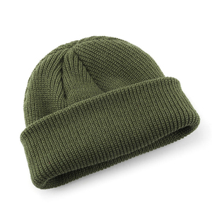 Bonnets en tricot à revers en mélange de laine personnalisés pour les marques américaines, bonnets en gros avec broderie de logo et faible MOQ - Product Image 3