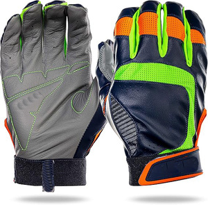 Gants de frappe de baseball en cuir Cabretta à manchette courte de qualité supérieure, logo personnalisé OEM, vente directe d'usine, équipement sportif athlétique professionnel - Product Image 1