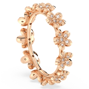 REYES – bagues de fiançailles en or Rose 14K scintillantes, certifiées GRA, Moissanite, pour femmes, Design Original, cadeau de mariage, bijoux fins - Product Image 4