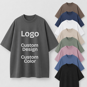 T-shirt en coton 100% de haute qualité, 250 g/m², t-shirt décontracté surdimensionné pour homme, t-shirt en coton 100% uni, t-shirt personnalisé - Product Image 5