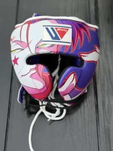 Protège-tête de boxe de haute qualité en cuir de vachette premium, fermeture auto-agrippante, réutilisable, respirant, sûr et durable - Product Image 1