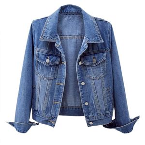 <b>White</b> Denim Jacket Unisex Casual Turn-down Collar Regular Sleeve Horn Button Autumn Knitted Slim Fit Windproof Breathable - Product Image 4