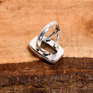 Bague ajustable en fluorite, vintage, en argent sterling 925, pierre précieuse, bijoux faits à la main, cadeau pour femmes et filles - Product Image 5