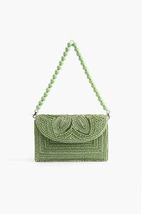 Sac à bandoulière de luxe fait main avec perles, sac à main pour femme brodé géométrique - Product Image 3