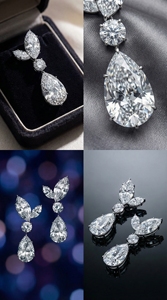 925 Sterling <b>Silver</b> Moissanite Drop <b>Earrings</b> Marquise Round Pear Cut Luxury for Women <b>Wedding</b> Anniversary Gift - Product Image 4