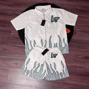 Conjunto de Sudadera de Dos Piezas con Logotipo Personalizado para Primavera 2026, Chaqueta con Cierre y Pantalones Cortos de Franela con Bordado de Nailon - Product Image 4