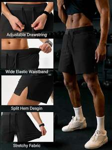 Shorts de sport pour homme, 7 pouces, légers, à séchage rapide, avec poches zippées - Product Image 6