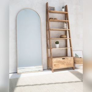 Librería de Madera con Cajón Vandana Merino Orion Ladder, Mueble de Almacenamiento Moderno de Madera Maciza - Product Image 5