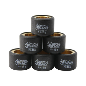 Galets de variateur professionnels SUN Racing PCX / SKYDRIVE 125 / CLICK 125 I 20x15 16G en laiton de qualité supérieure, fabriqués à Taïwan - Product Image 1