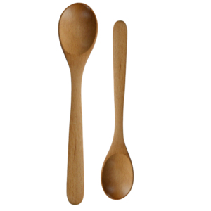 Cuillère à soupe en bois poli brun, design écologique pour la table à manger et le camping - Product Image 6