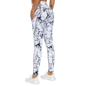 Leggings de Cintura Alta para Mujer, Pantalones de Yoga Casuales de Invierno, Sólidos, Elásticos, Transpirables, con Bolsillos, Ropa Deportiva Tejida - Product Image 4