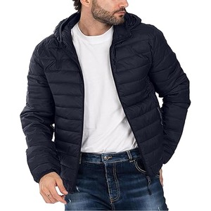 Veste d'hiver matelassée personnalisée pour homme, col montant, vêtements d'extérieur décontractés, manteaux coupe-vent de haute qualité, rembourrage en coton - Product Image 3