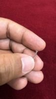 Piercing tendance pour nez, lèvre ou labret, serti de diamants véritables de 1,80 mm, en or blanc 18 carats plaqué platine, pour mariage, fiançailles ou soirée