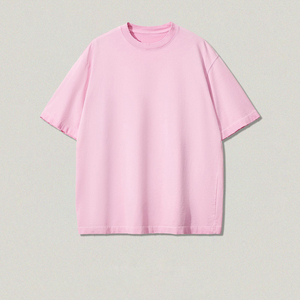 T-shirt décontracté pour homme en coton lavé, couleur unie, coupe oversize, manches courtes, style été, tissu tricoté teint uni - Product Image 3