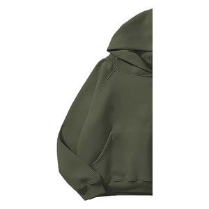 Sudadera con Capucha para Mujer, 100% Algodón, Forro Polar de 360g, Ecológica, Transpirable, Resistente al Viento, Bordada, Talla Grande, Logotipo Frontal Sólido - Product Image 6