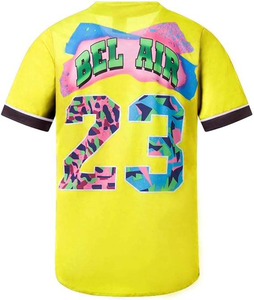 Camisetas de Béisbol Lisas de Color Sólido Baratas al por Mayor, Camisetas de Béisbol Transpirables Hechas a Medida, Uniforme de Béisbol para Hombre - Product Image 2