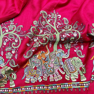 Custom Machine Embroidered <b>Shawls</b> Premium Soft Fabric Elegant Traditional Fashion OEM ODM Private Label Manufacturer - Product Image 6