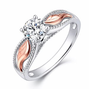 925 <b>Sterling</b> <b>Silver</b> Brilliant Round Cut Diamond <b>Engagement</b> <b>Ring</b> Trendy Moissanite Mother's Day Gift <b>Ring</b> - Product Image 3