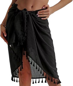 Colorful Sexy Beach Cover up Women's <b>Sarong</b> Bikini 1 Piece 100% Cotton Wrap Waist Logo Pareo - Product Image 4