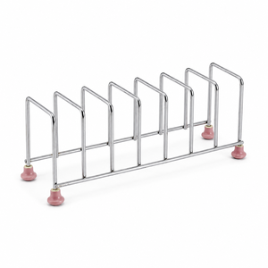 Stainless steel and ceramic dish <b>rack</b> suitable for <b>kitchens</b>, dining tables, and living rooms. - Product Image 2