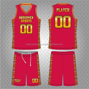 ชุดบาสเก็ตบอลสีแดง Observex Sports แบบซับลิเมชั่น คอวี แขนกุด แห้งเร็ว สำหรับผู้ใหญ่ ทุกฤดูกาล - Product Image 1