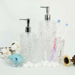 [Holar] Vasos de Acrílico Plástico de 12 Onzas Hechos en Taiwán con Diseño de Cuatro Flores para Baño y Hogar - Product Image 6