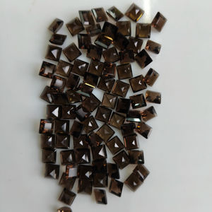 ควอตซ์สโมคกี้ธรรมชาติ 5 มม. ทรงสี่เหลี่ยมเจียระไนแบบสเต็ปคัท คุณภาพดีที่สุด พลอยเม็ดเดี่ยวสำหรับทำเครื่องประดับและสร้อยคอ - Product Image 5