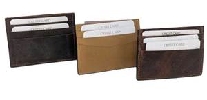 Handmade Vintage Brown Leather Card <b>Holder</b> for Men Slim Minimalist Card <b>Wallet</b> Wholesale Manufacturer India at lower price - Product Image 5