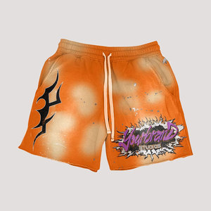 Ensemble de shorts d'été en coton doux avec impression par sublimation Galaxy, motif rétro, impression par transfert thermique, ensemble de shorts d'été élégant - Product Image 5