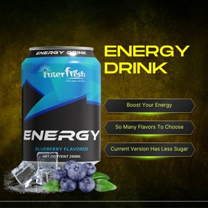 Interfresh Vietnam Fabricant de Boissons Énergétiques Gazeuses Saveur Taille 250 ml Fabricant Vietnamien OEM ODM Étiquette - Product Image 5