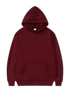 Sudadera con Capucha Personalizable de Color Sólido, Transpirable, de Forro Polar, Holgada, para Primavera, Diseño Personalizado ODM, 100% Poliéster, para Hombre y Mujer - Product Image 3